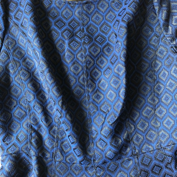 Forever 21 blue geo pattern short dress size L - Picture 3 of 4